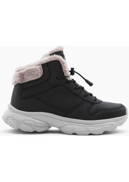 Çocuk Unisex Siyah Faylon Taban Içi Kürklü Lastik Bağcıklı Bot fiyatları