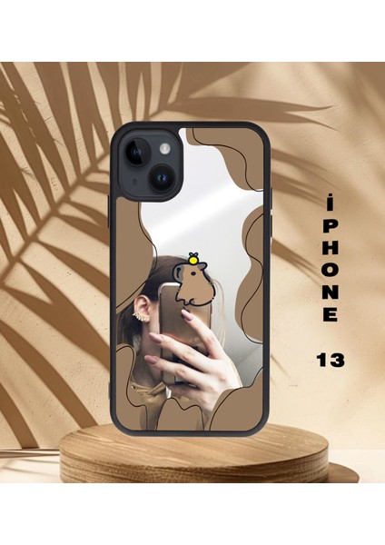 Iphone 13 Aynalı Köstebek Baskılı Telefon Kılıfı