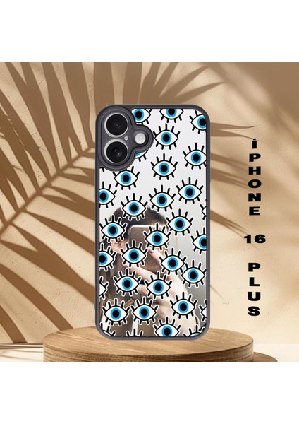 Iphone 16 Plus Aynalı Göz Baskılı Telefon Kılıfı