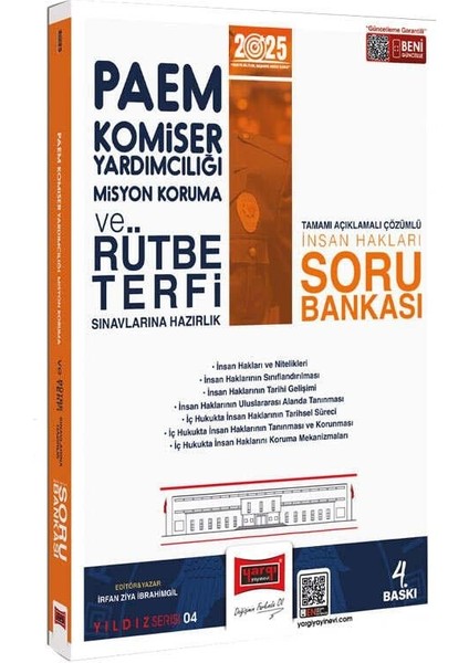 2025 Paem Komiser Yardımcılığı Misyon Koruma ve Rütbe Terfi Sınavlarına Hazırlık İnsan Hakları Soru Bankası - İrfan Ziya İbrahimgil