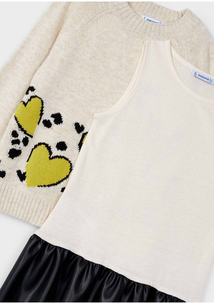 Kız Çocuk Elbise Krem modelleri