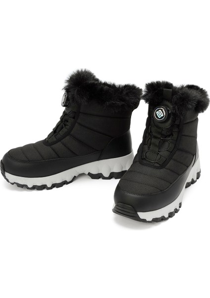 Dry Kadın Siyah Bağcıklı Kalın Tabanlı Waterproof Outdoor Bot 24WFD491514