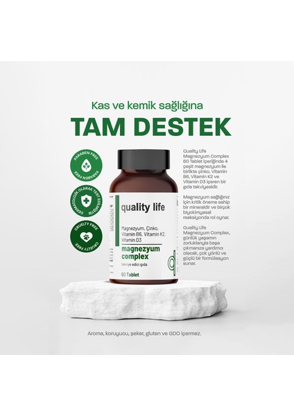 Magnezyum Complex 60 Tablet - Magnezyum Malat Sitrat Glisinat Taurat Bisglisinat - Magnezyum Çinko fiyatları