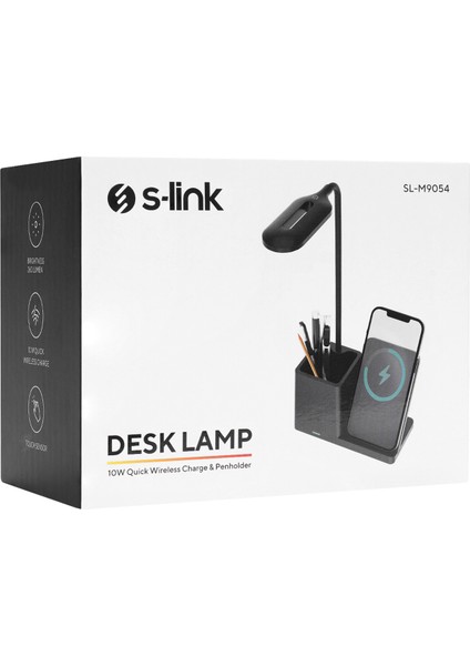 HT-513 Siyah Typec 10W Kablosuz Şarj Cihazı Kalemlikli Masa Lambası fiyatları