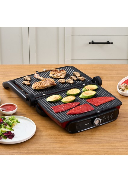 Gastro Grill Pro 2400W Izgara ve Tost Makinesi Kırmızı