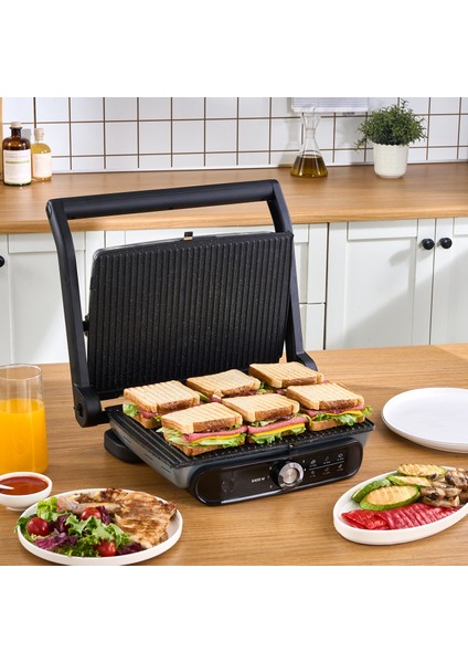 Gastro Grill Pro 2400W Izgara ve Tost Makinesi Antrasit