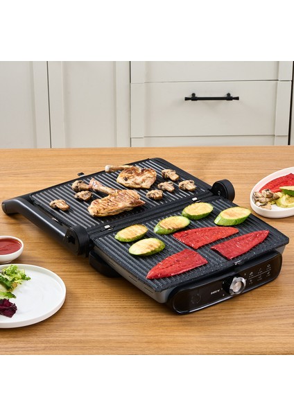 Gastro Grill Pro 2400W Izgara ve Tost Makinesi Antrasit