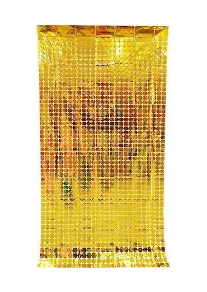 Folyo Payetli Duvar Perdesi Gold 1x2 Metre