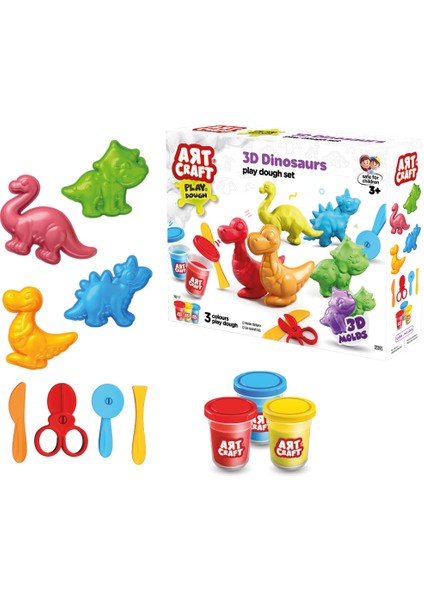 Art Craft 3D Dinozorlar Hamur Set 168 Gr.