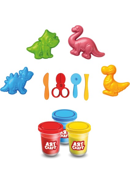 Art Craft 3D Dinozorlar Hamur Set 168 Gr.