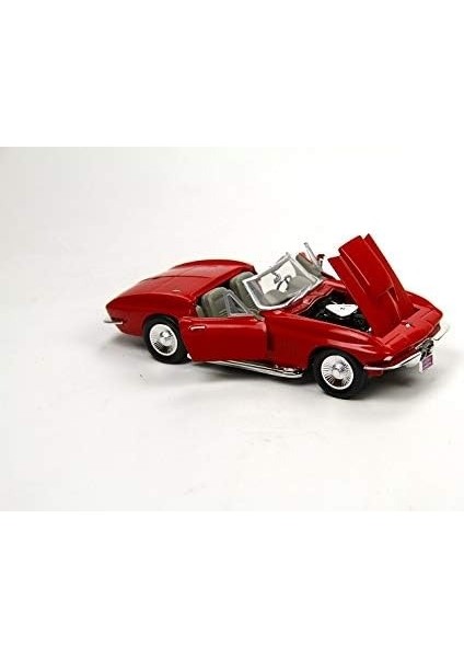1967 Corvette Kırmızı 1:24 Ölçek Model Araba Koleksiyon