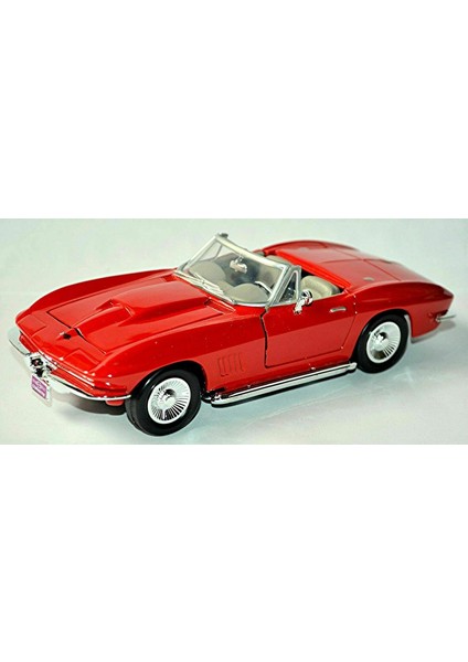 1967 Corvette Kırmızı 1:24 Ölçek Model Araba Koleksiyon
