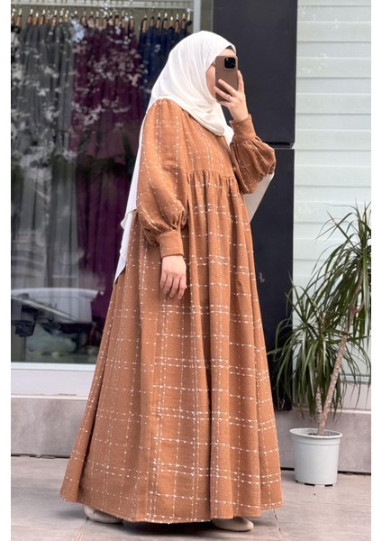 Şanel Kışlık Elbise - Camel