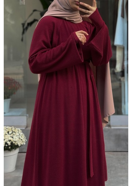 Kuğu Triko Elbise - Bordo fiyatları