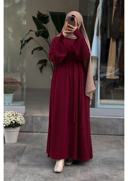 Kuğu Triko Elbise - Bordo fırsatları