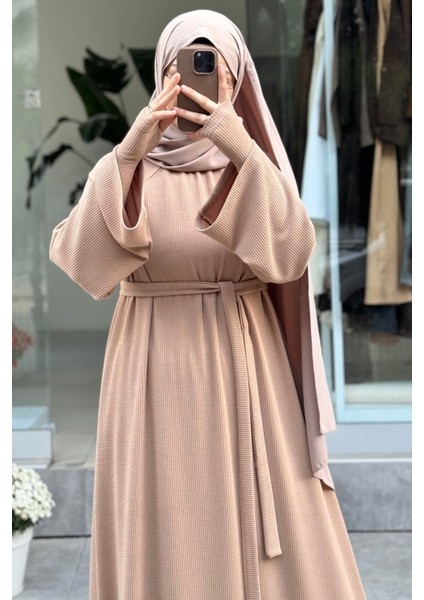 Kuğu Triko Elbise - Vizon modelleri