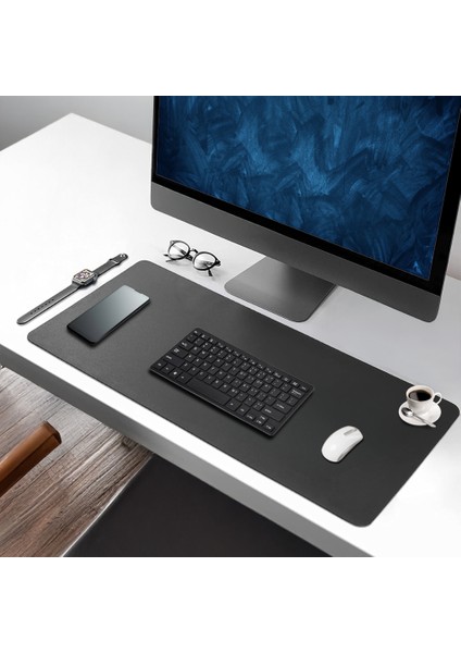 PU Deri Mouse Pad Dikişli Kenar Büyük Boy Pürüzsüz Yüzey Çift Yönlü Kullanım Masa Matı Sümen 70X30 L modelleri