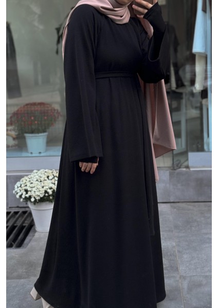 Kuğu Triko Elbise - Siyah