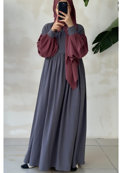 Hijabi Elbise- Gül Kurusu