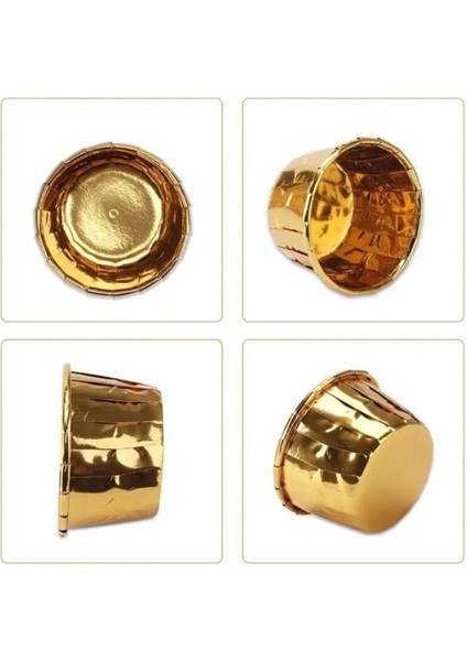 Gold Altın Sarısı Parlak Metalize 25'li Muffin Cupcake Kek Kapsülü fırsatları