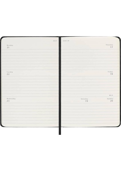 12 Ay Haftalık Yatay Ajanda Cep Boy 9X14 cm Sert Kapak Siyah indirimleri