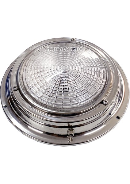 Tekne Klasik Tavan Lambası Paslanmaz NO:3 Ø170mm 12v