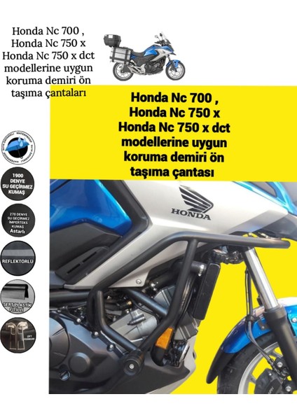 Honda Nc 700 Serisi Uyumlu Motosiklet Ön Koruma Demiri Avadanlık Çantaları