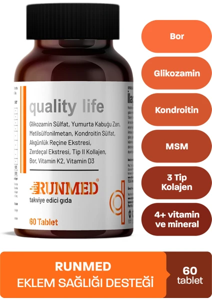 60 Tablet Glukozamin Msm Kondroitin Tip 2 Kolajen, Vitamin D3 K2, Yumurta Kabuğu Zarı, Akgünlük ( glucosamine chondroitin msm )