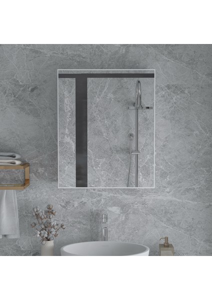 Nossa 60'lık Lavabo Üstü Tek Kapaklı Aynalı Banyo Dolabı, Aynalı Dolap, Çok Amaçlı Dolap