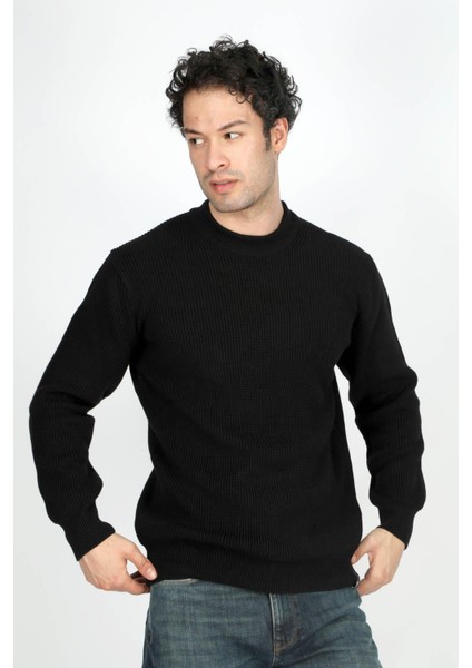 Erkek Ruby Balıkçı Yaka Triko Kazak 241055 Siyah