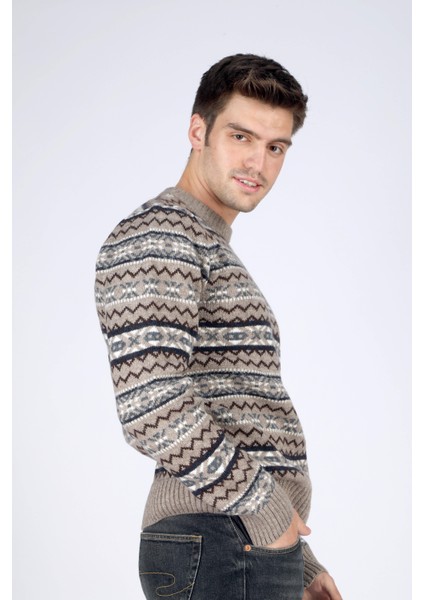 Erkek Mudeso O Yaka Triko Kazak 241053 Bej modelleri