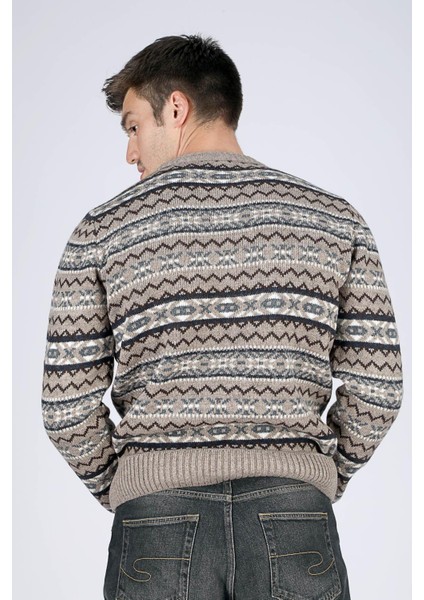 Erkek Mudeso O Yaka Triko Kazak 241053 Bej fırsatları