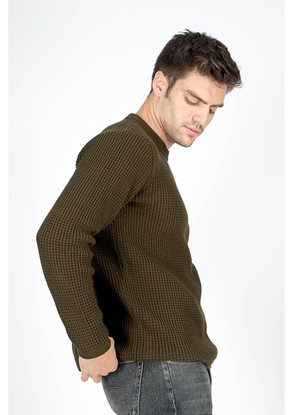 Erkek Robb O Yaka Triko Kazak 241054 Haki modelleri