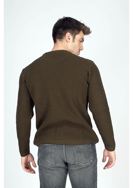 Erkek Robb O Yaka Triko Kazak 241054 Haki fırsatları