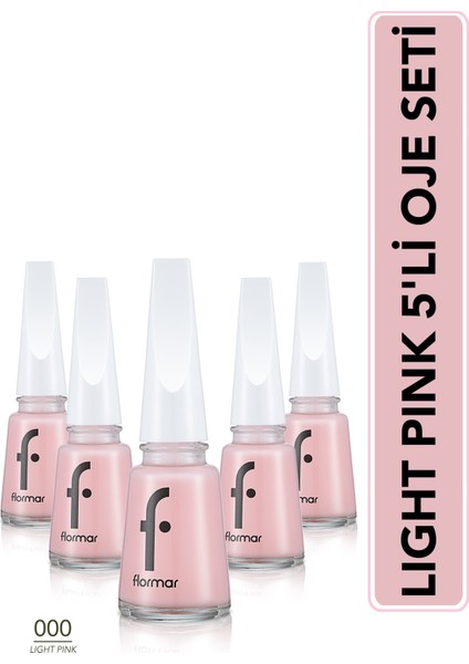 Light Pink 5'li Açık Pembe Oje Seti