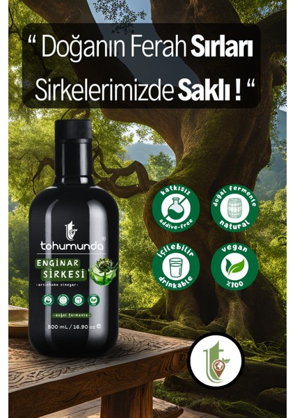 Enginar Sirkesi / Artichoke Vinegar [500 Ml] (KATKISIZ, İÇİLEBİLİR, DOĞAL FERMANTASYON) fiyatları