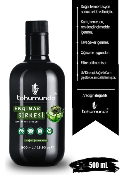 Enginar Sirkesi / Artichoke Vinegar [500 Ml] (KATKISIZ, İÇİLEBİLİR, DOĞAL FERMANTASYON) modelleri