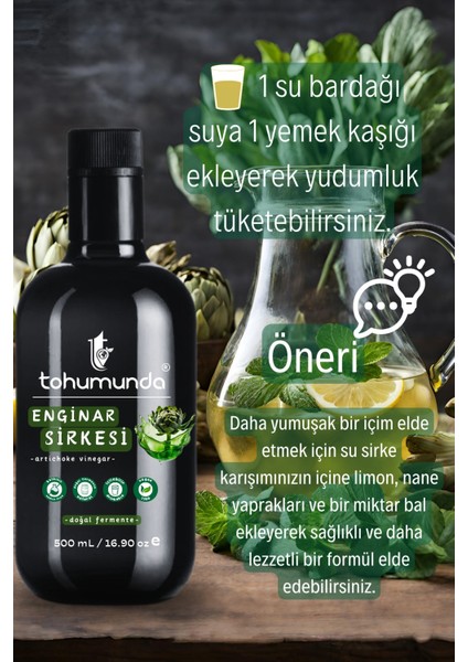 Enginar Sirkesi / Artichoke Vinegar [500 Ml] (KATKISIZ, İÇİLEBİLİR, DOĞAL FERMANTASYON) fırsatları