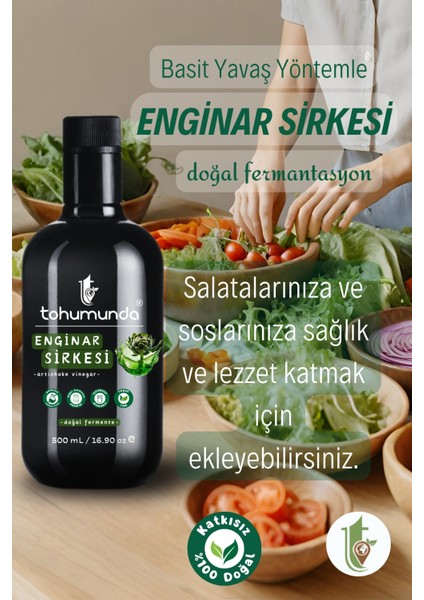 Enginar Sirkesi / Artichoke Vinegar [500 Ml] (KATKISIZ, İÇİLEBİLİR, DOĞAL FERMANTASYON) indirimleri