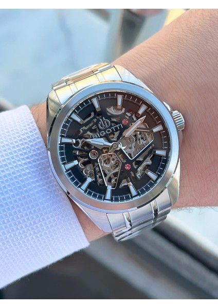 Otomatik ve Kurmalı Kasa ve Kordon Çelik 5 Atm Su Geçirmez Erkek Kol Saati EBG.10642.X3 fiyatları