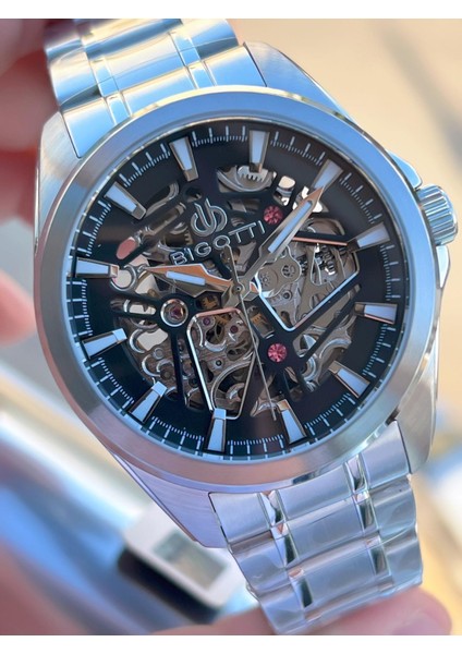 Otomatik ve Kurmalı Kasa ve Kordon Çelik 5 Atm Su Geçirmez Erkek Kol Saati EBG.10642.X3 modelleri