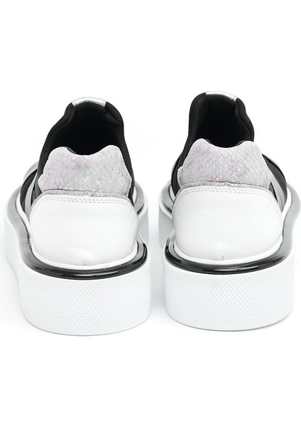 Yüksek Taban Lastik Aksesuarlı Kadın Sneaker