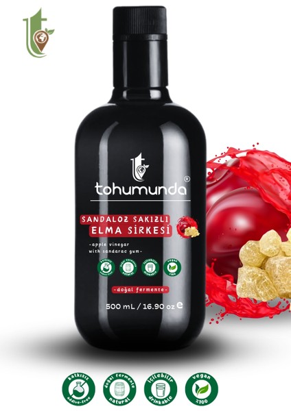 Sandaloz Sakızlı Elma Sirkesi / Apple Vinegar with Sandarac Gum [500 Ml]