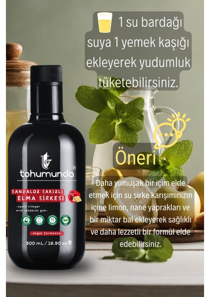 Sandaloz Sakızlı Elma Sirkesi / Apple Vinegar with Sandarac Gum [500 Ml] fırsatları