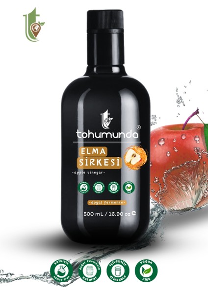 Elma Sirkesi / Apple Vinegar [500 Ml] (Katkısız, İçilebilir, Doğal Fermantasyon)