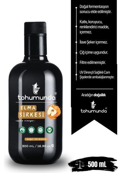 Elma Sirkesi / Apple Vinegar [500 Ml] (Katkısız, İçilebilir, Doğal Fermantasyon) modelleri