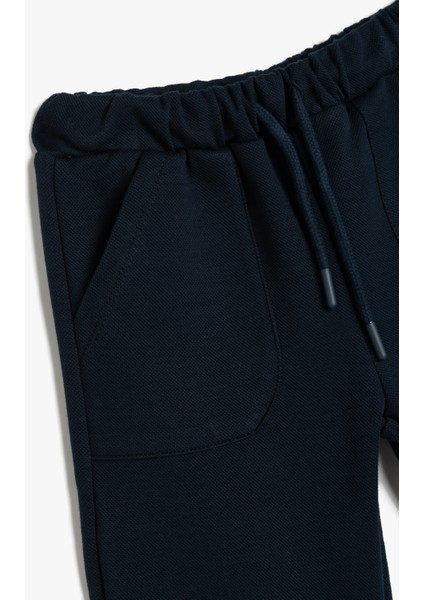 Basic Jogger Eşofman Altı Beli Bağlamalı Cep Detaylı Pamuklu