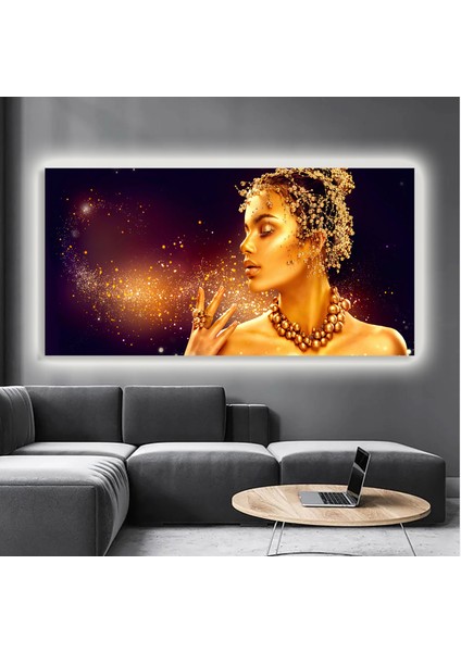 LED Işıklı Kanvas Tablo, 3D Dekoratif Baskılı Tablo Yapay Zeka Destekli Modern Tasarımlar 438