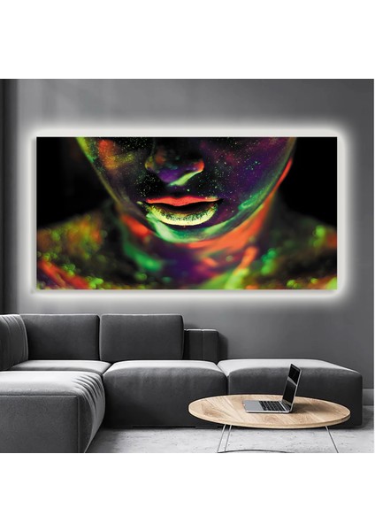 LED Işıklı Kanvas Tablo, 3D Dekoratif Baskılı Tablo Yapay Zeka Destekli Modern Tasarımlar 64