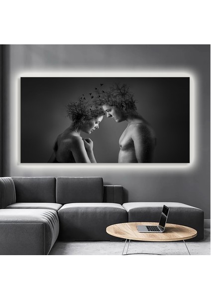 LED Işıklı Kanvas Tablo, 3D Dekoratif Baskılı Tablo Yapay Zeka Destekli Modern Tasarımlar 29